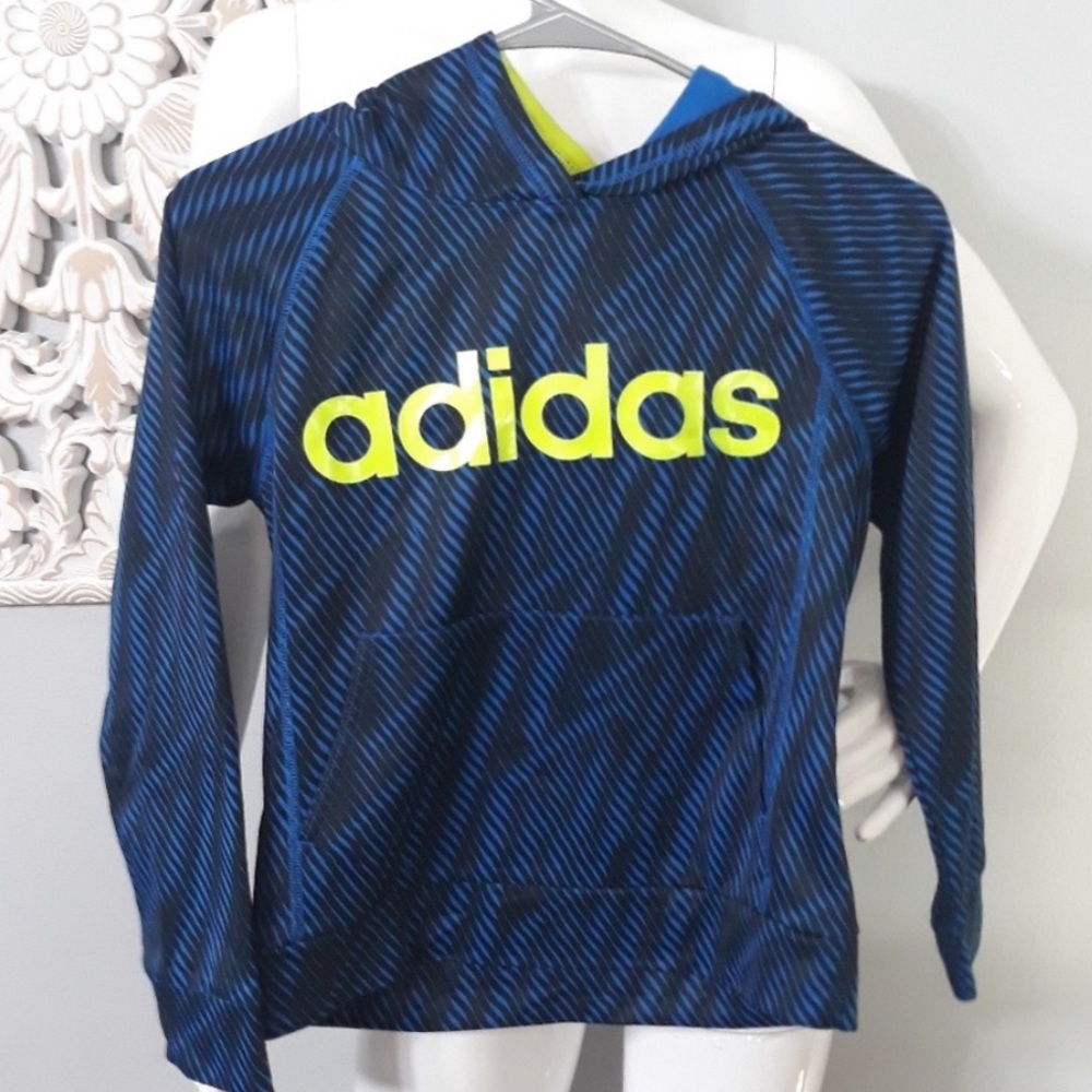 •UNIQUE BLUE ADIDAS DRI-FIT HOODIE S 8• LIKE NEW• - Picture 1 of 5